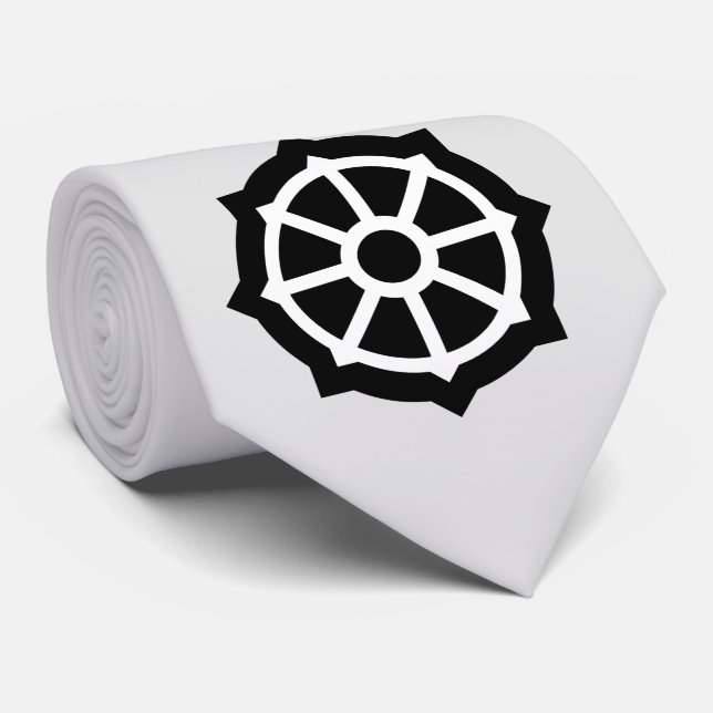 Wheel of Dharma (Buddhism, Hindusim) Tie (Rolled)