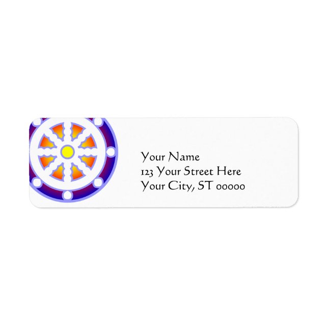 Wheel of Dharma Return Address Label (Front)