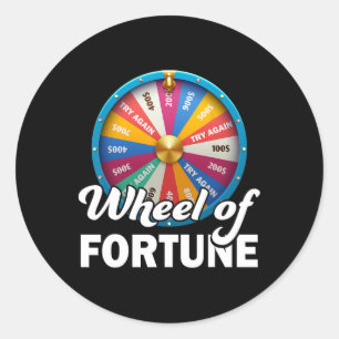 Wheel Of Fortune Clothes Fathers Day Wheel Of Fort Classic Round Sticker