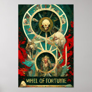 Wheel Of Fortune - Concept Art - Tarot - Wall Art 