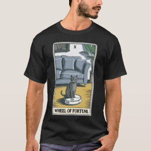 Wheel of Fortune Robot Vacuum Cleaner Funny Tarot T-Shirt