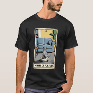 Wheel of Fortune Tarot Card Cat Robot Vacuum Clean T-Shirt