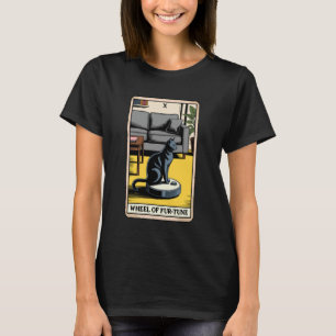 Wheel of Fur-Tune Tarot Card Cat Robot Vacuum Clea T-Shirt