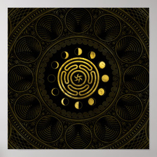 Wheel of Hecate and Moons Poster