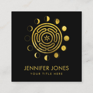 Wheel of Hecate and Moons Square Business Card