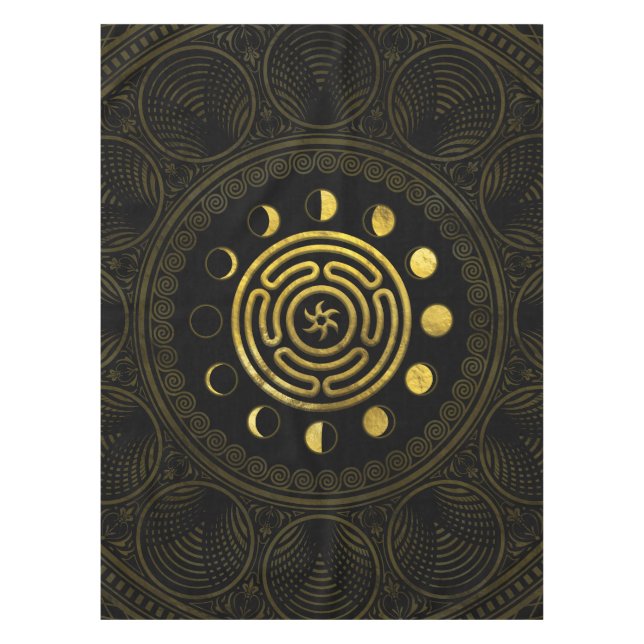 Wheel of Hecate and Moons Tablecloth (Front)