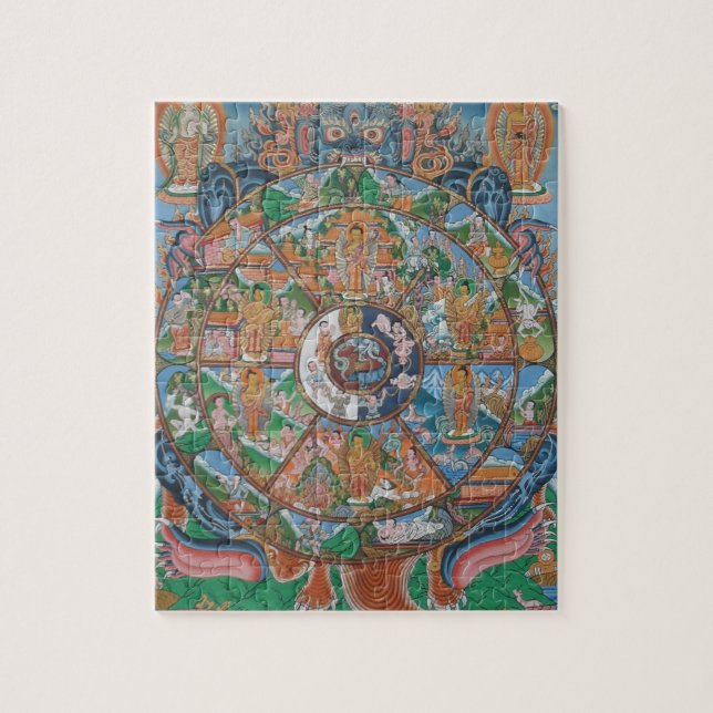Wheel of Life Mandala Puzzle (Vertical)