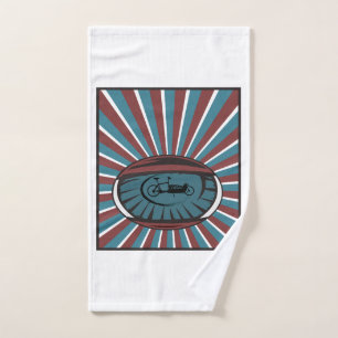 Wheel of load in the eye with radiation hand towel