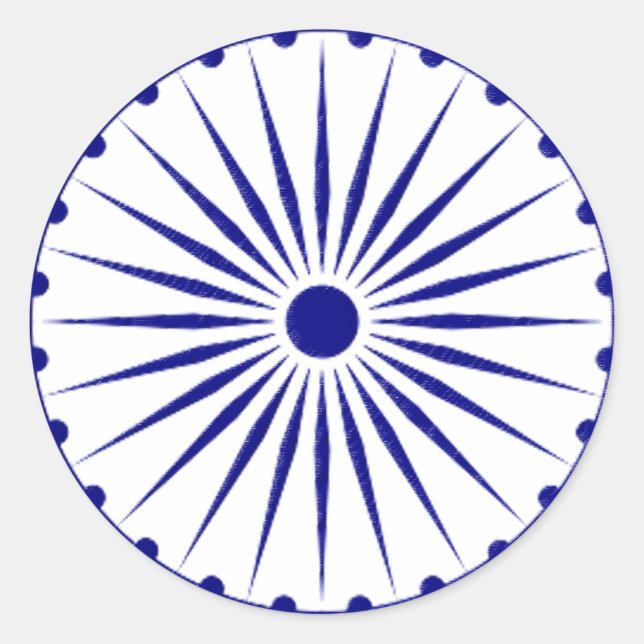 Wheel of Prosperity Classic Round Sticker (Front)