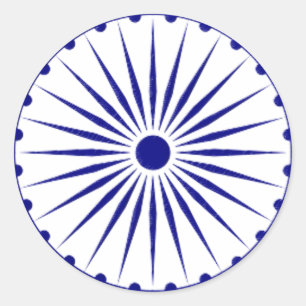 Wheel of Prosperity Classic Round Sticker