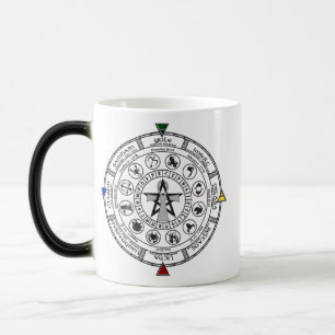 Wheel of the Year Zodiac Sabbats Runes Magic Mug