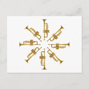 Wheel of Trumpets Postcard