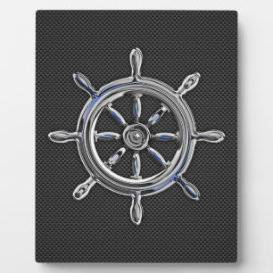 Wheel on Carbon Fibre style Plaque