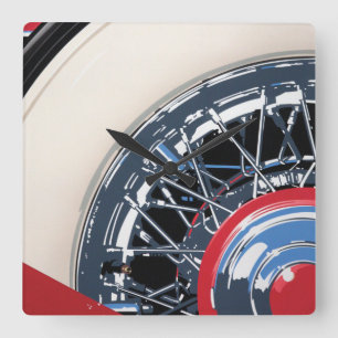 Wheel Square Wall Clock