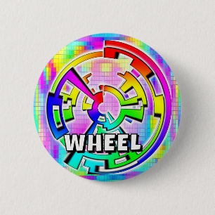 WHEEL (you may change the words) 6 Cm Round Badge
