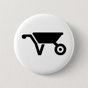 Wheelbarrow 6 Cm Round Badge