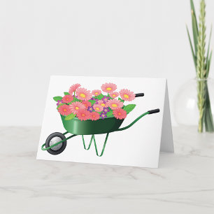 Wheelbarrow Full Of Flowers Greeting Cards
