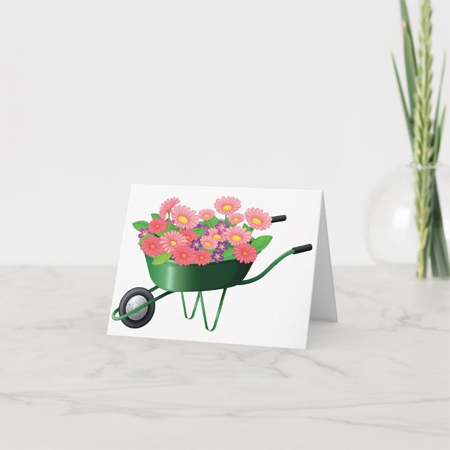 Wheelbarrow Full Of Flowers Note Cards (Creator Uploaded)