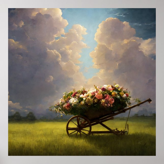 Wheelbarrow Garden Poster (Front)