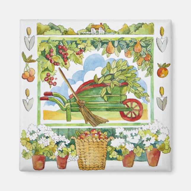 Wheelbarrow - garden surround 2012 magnet (Front)