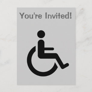 Wheelchair Access - Handicap Chair Symbol Invitation Postcard