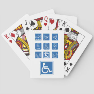 Wheelchair Accessibility Signs Playing Cards