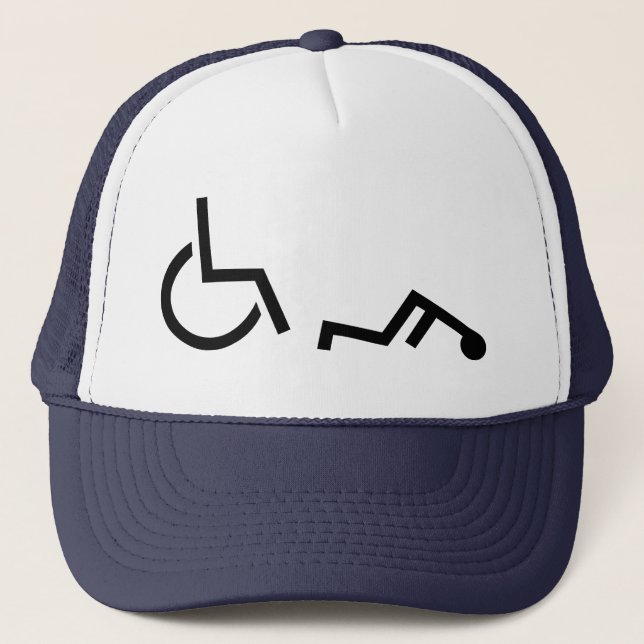 Wheelchair accident trucker hat (Front)