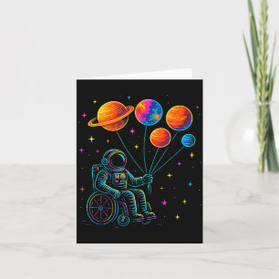 Wheelchair Astronaut Motivation Kids Space Thank You Card