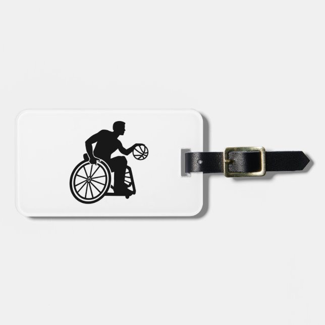 Wheelchair basketball luggage tag (Front Horizontal)