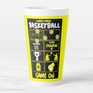 Wheelchair Basketball Players Latte Mug