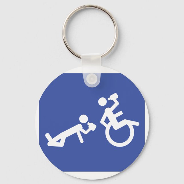 wheelchair boozer key ring (Front)