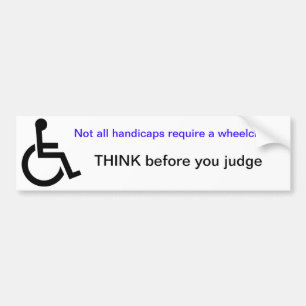 Wheelchair bumper sticker