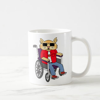 Wheelchair Cat Mug