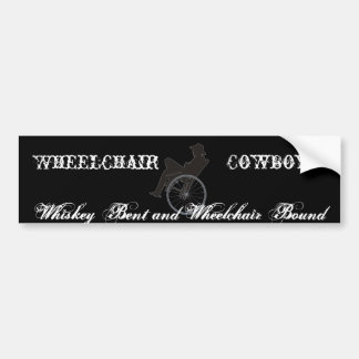 wheelchair cowboy bumper sticker
