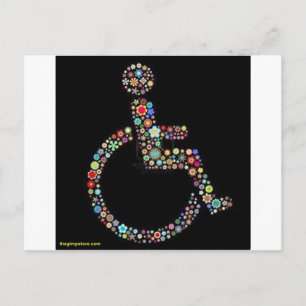 wheelchair_funky_zazzle.jpeg postcard