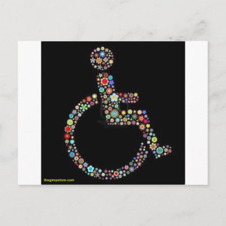 wheelchair_funky_zazzle.jpeg postcard