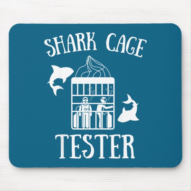 Wheelchair Handicap Humor Handicapped Shark Cage T Mouse Pad (Front)