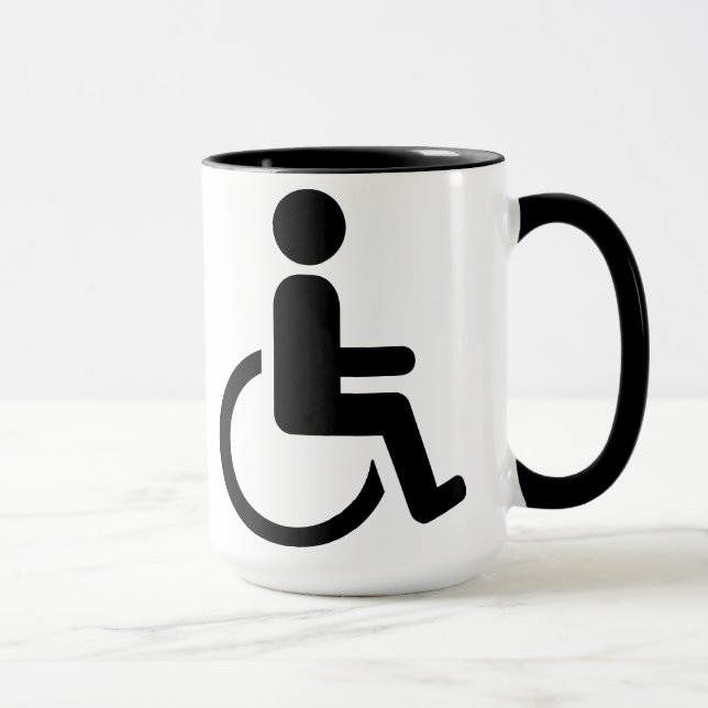Wheelchair handicaped icon mug (Right)