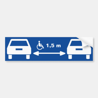 Wheelchair parking bumper sticker