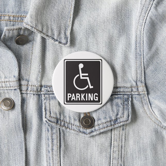 Wheelchair Parking Symbol 7.5 Cm Round Badge (Creator Uploaded)
