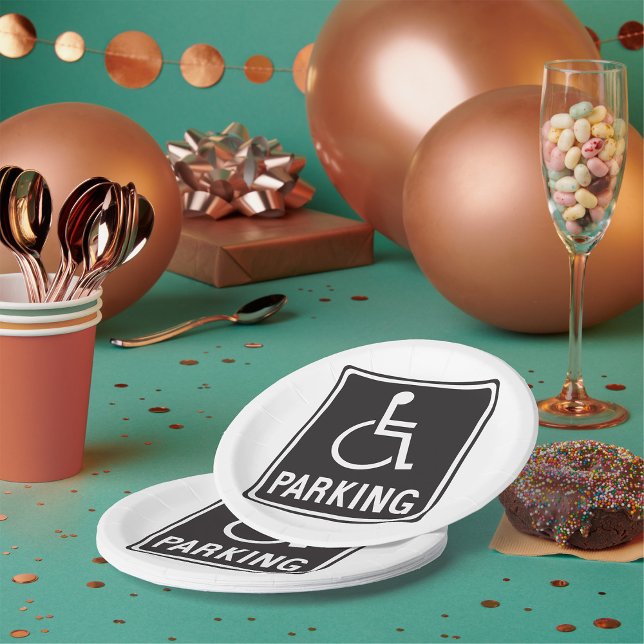 Wheelchair Parking Symbol Paper Plate (Creator Uploaded)