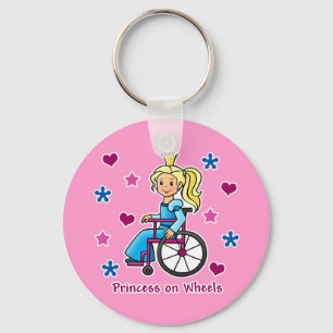 Wheelchair Princess Key Ring