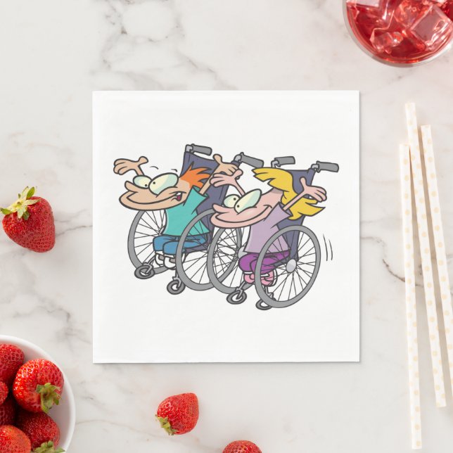 Wheelchair Race Paper Napkins (Insitu)