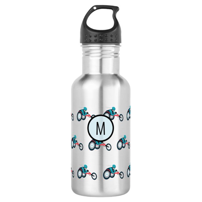 Wheelchair Racing 710 Ml Water Bottle (Front)