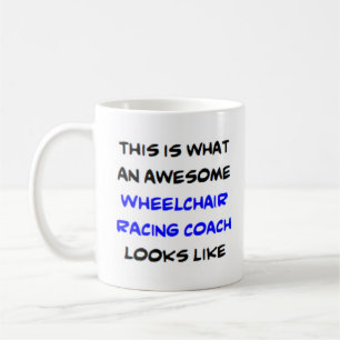 wheelchair racing coach coffee mug