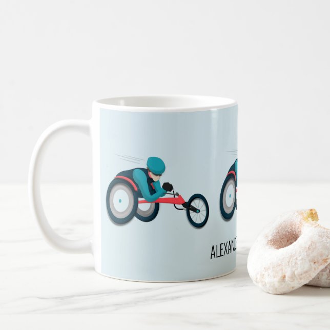 Wheelchair Racing Coffee Mug (With Donut)