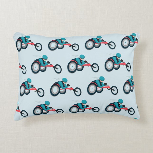 Wheelchair Racing Decorative Cushion (Front)