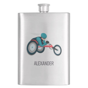 Wheelchair Racing Hip Flask