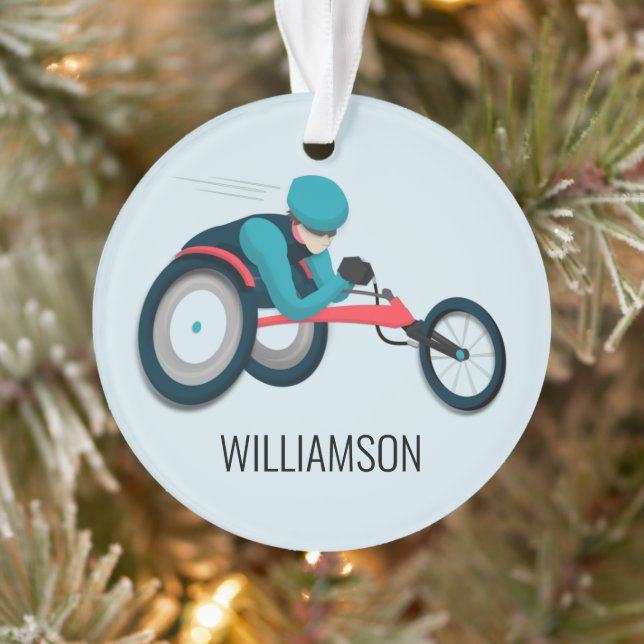 Wheelchair Racing Ornament (Tree)