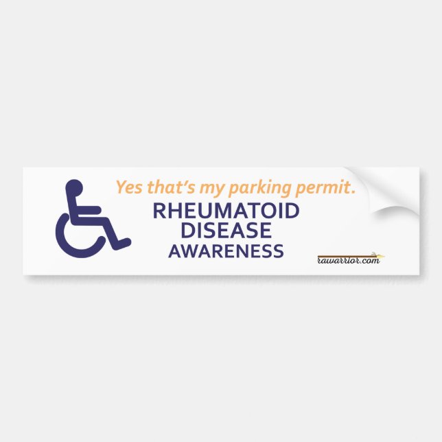 Wheelchair Rheumatoid Disease Bumper Sticker (Front)